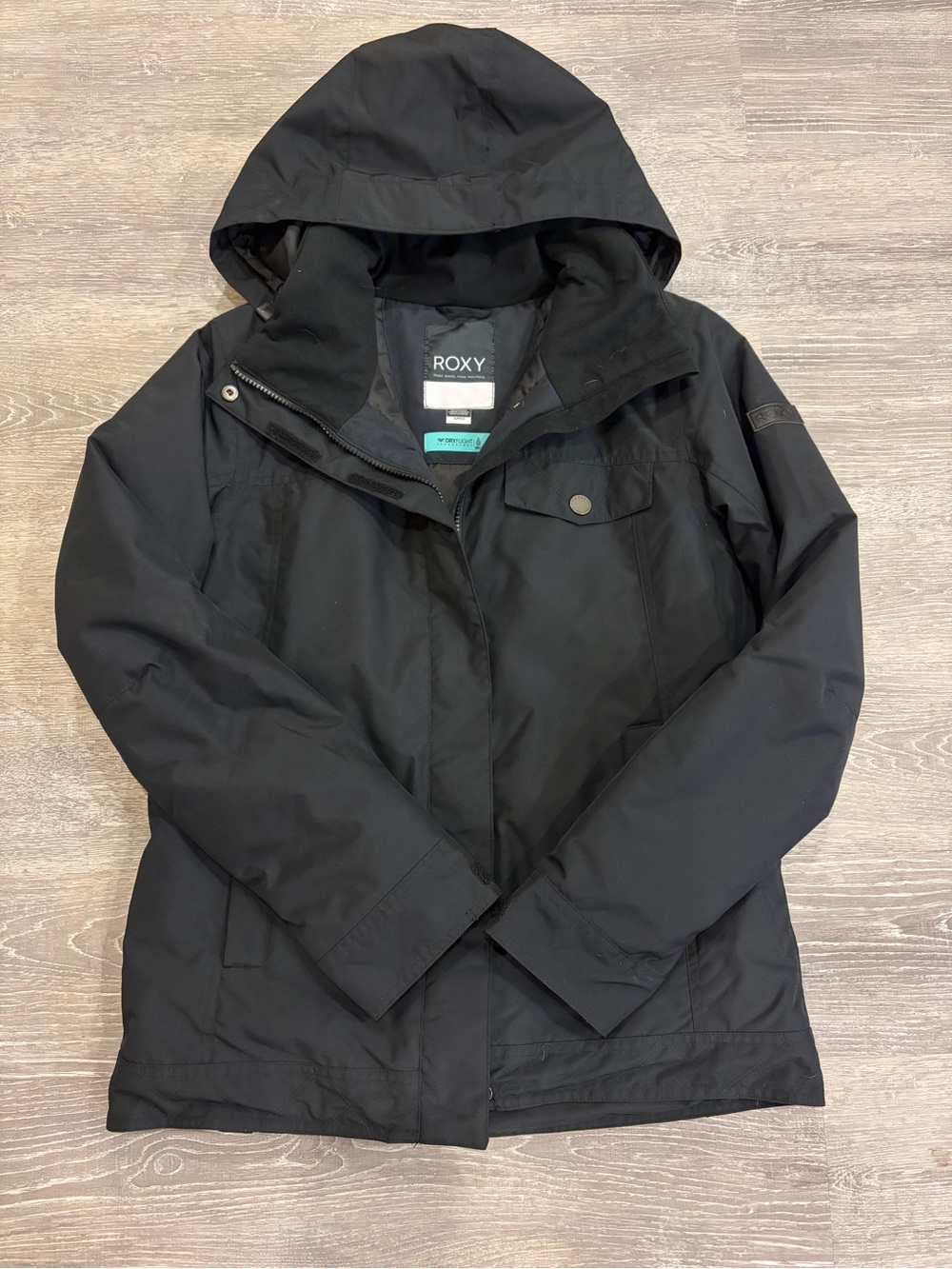 Roxy Women's Black Hooded Ski Jacket
